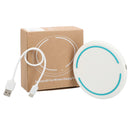 Recycled ABS Fast Wireless Charging Pad in White — supplier blank view