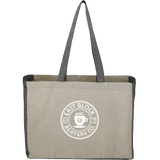 Recycled Cotton Contrast Side Shopper Tote custom branded promotional totes — 1