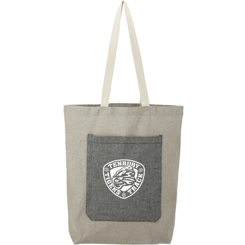 Recycled Cotton Pocket Tote custom branded promotional totes