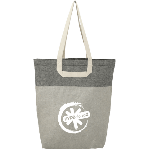 Recycled Cotton U-Handle Book Tote custom branded promotional totes
