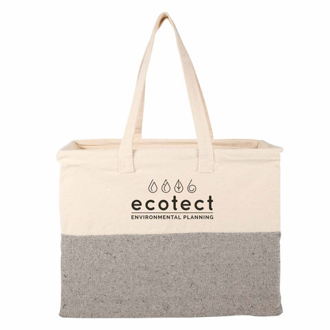 Recycled Cotton Utility Tote 10oz custom branded promotional totes