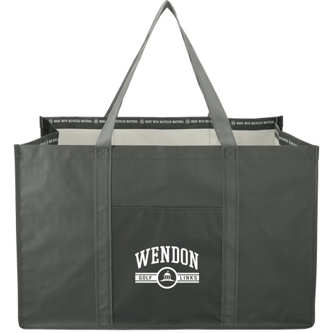 Recycled Woven Utility Tote custom branded promotional totes