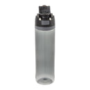 Reef 30oz Recycled Tritan Bottle — Black — blank front view with open flip-top lid