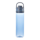 Reef 30oz Recycled Tritan Bottle — Midnight Blue — blank front view with closed lid and raised carry loop