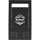 reFlex Foldable Eco Phone Stand in Black — supplier decorated front view