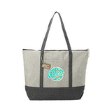 Repose 10oz Recycled Cotton Zippered Tote custom branded promotional product — 1