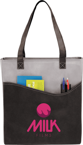 Rivers Pocket Non-Woven Convention Tote custom branded promotional totes