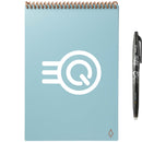 Rocketbook Executive Flip Notebook in Turquoise — supplier decorated front view