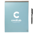 Rocketbook Letter Flip Notebook Set in Turquoise — supplier decorated front view