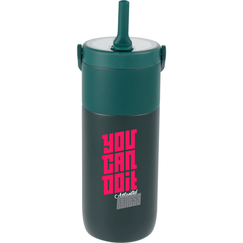 Roots 20 oz Ceramic Lined Travel Tumbler with Straw custom branded promotional drinkware