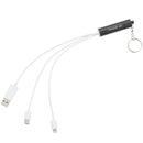 Route Light Up Logo 5-in-1 Cable in Black — supplier decorated view