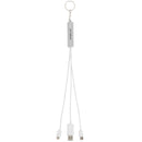Route Light Up Logo 5-in-1 Cable in White — supplier decorated front view
