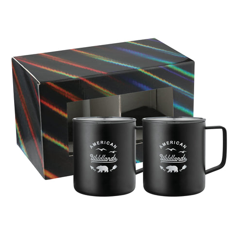 Rover Camp Mug 14oz  2 in 1 Gift Set custom branded promotional drinkware