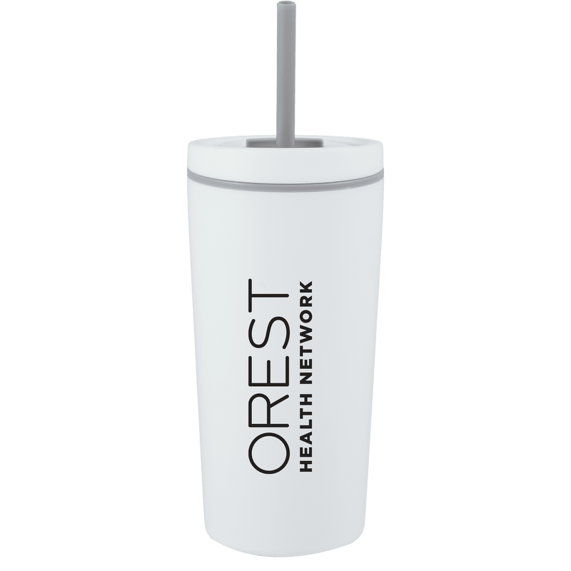 Santino 16 oz Recycled Tumbler with Dual Function Lid custom branded promotional drinkware