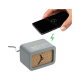 Set in Stone Wireless Charging Desk Clock custom branded promotional product — 1