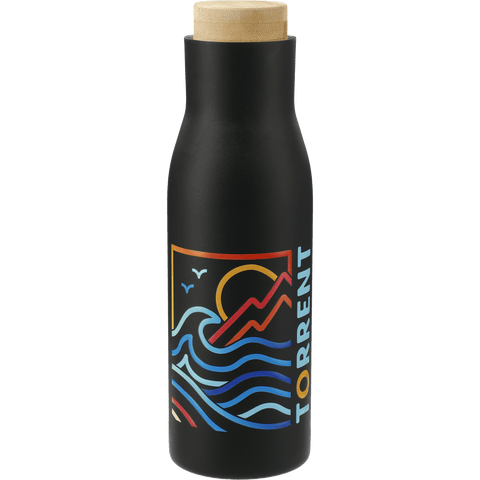 Shaco Copper Vac Bottle w/ FSC® 100% Bamboo Cap 17oz custom branded promotional drinkware
