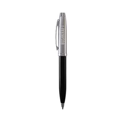 Sheaffer® 100 Glossy Black and Chrome Ballpoint Pen custom branded promotional pens