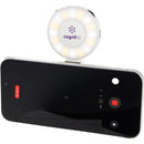 SnapLight Magnetic 360 Selfie Light in White — supplier decorated detail view