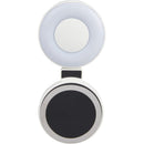 SnapLight Magnetic 360 Selfie Light in White — supplier blank front view