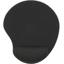 Solid Jersey Gel Mouse Pad / Wrist Rest in Black — supplier blank front view
