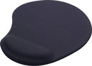 Solid Jersey Gel Mouse Pad / Wrist Rest in Black — supplier blank front view