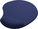 Solid Jersey Gel Mouse Pad / Wrist Rest in Blue — supplier blank front view
