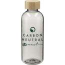 Sona 22oz RPET Bottle with Bamboo Lid — Smoke (SM) — decorated front view