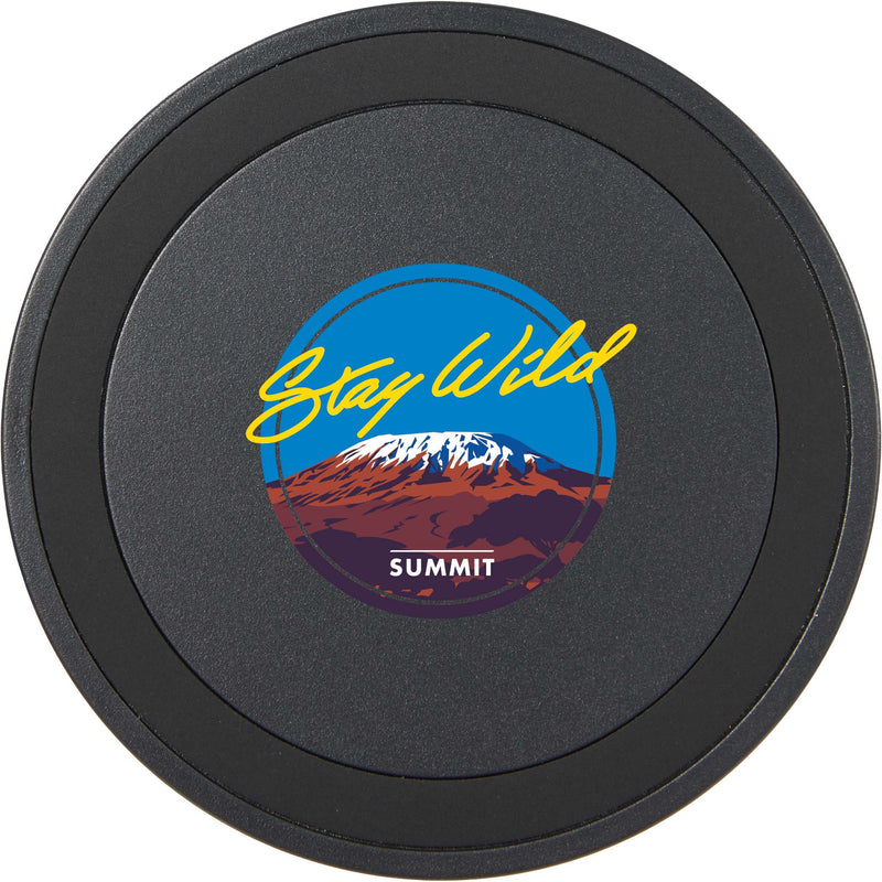 Sphere 2.0 15W Wireless Charging Pad in Black — supplier decorated front view
