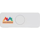 Spin-It Phone Holder and Screen Cleaner in White — supplier decorated front view