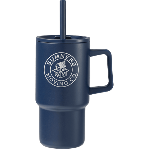 Summit 18 oz Vacuum Insulated Mug with Straw custom branded promotional drinkware