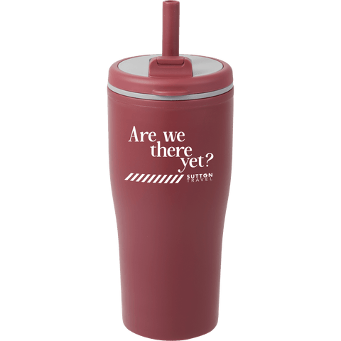 Tango 20 oz Double Wall Tumbler with Silicone Straw custom branded promotional drinkware