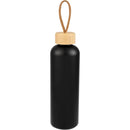 Tania Recycled Bottle w/ FSC® 100% Bamboo Lid 26oz — Black (BK) — blank front view