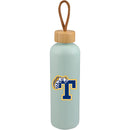 Tania Recycled Bottle w/ FSC® 100% Bamboo Lid 26oz — Blue Agave — decorated front view