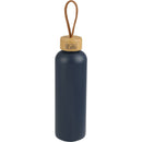 Tania Recycled Bottle w/ FSC® 100% Bamboo Lid 26oz — Nightfall Blue — blank back view