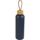 Tania Recycled Bottle w/ FSC® 100% Bamboo Lid 26oz — Nightfall Blue — blank front view