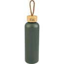 Tania Recycled Bottle w/ FSC® 100% Bamboo Lid 26oz — Sage Green — blank back view