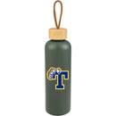 Tania Recycled Bottle w/ FSC® 100% Bamboo Lid 26oz — Sage Green — decorated front view