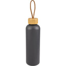 Tania Recycled Bottle w/ FSC® 100% Bamboo Lid 26oz — Stone (ST) — blank front view