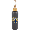 Tania Recycled Bottle w/ FSC® 100% Bamboo Lid 26oz — Stone (ST) — decorated front view