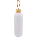 Tania Recycled Bottle w/ FSC® 100% Bamboo Lid 26oz — White (WH) — blank back view