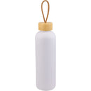 Tania Recycled Bottle w/ FSC® 100% Bamboo Lid 26oz — White (WH) — blank front view