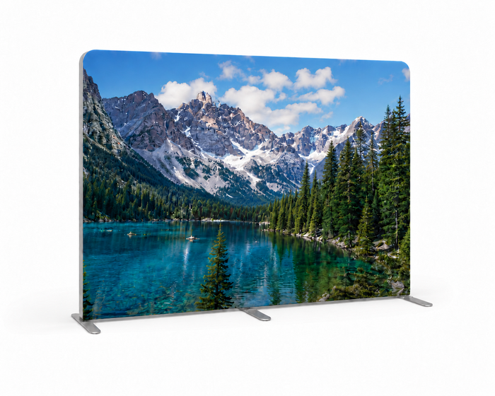 10′ tension fabric backdrops by NEPS