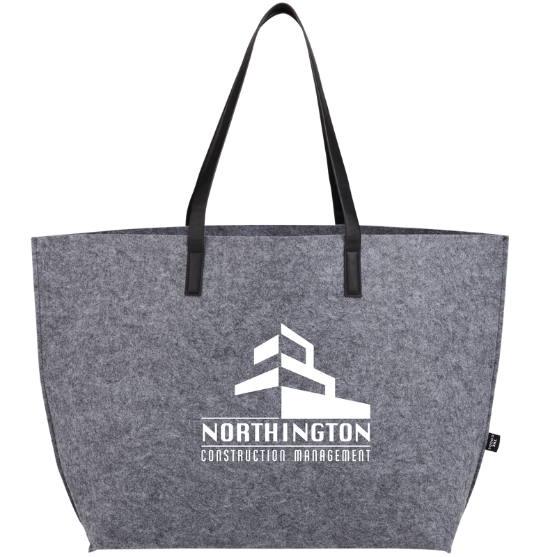 THE GOODS™ Recycled Felt Shoulder Tote custom branded promotional totes