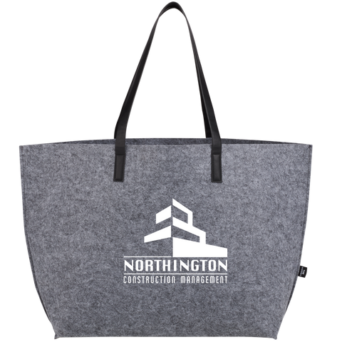 THE GOODS™ Recycled Felt Shoulder Tote custom branded promotional totes