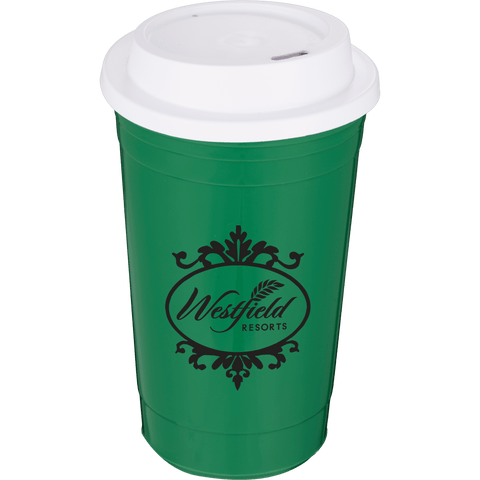 Traveler 16 oz Travel Cup with Sip-Through Lid custom branded promotional drinkware