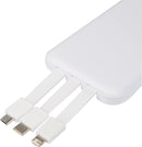 UL Listed 5,000 mAh Power Bank with Multi-Cables 7122-13WH White (WH), supplier product view 4
