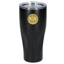 Victor 20 oz recycled insulated tumbler — Black — example decorated front view 34
