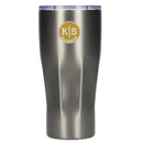 Victor 20 oz recycled insulated tumbler — Graphite — example decorated front view 20