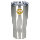 Victor 20 oz recycled insulated tumbler — Silver — example decorated front view 11