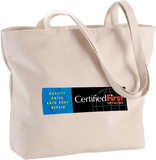 Zippered 10oz Cotton Canvas Shopper Tote custom branded promotional totes — 1